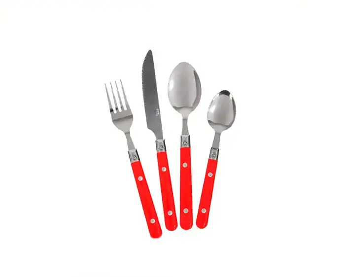 Set pribora za jelo Jasmin Classic 147813, 24 komada, Crveni