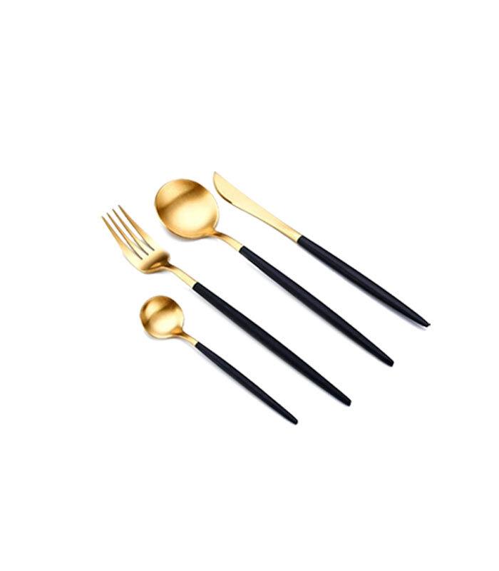 Escajg Bestek Pty-24Bg, 24 komada, Crno-zlatni