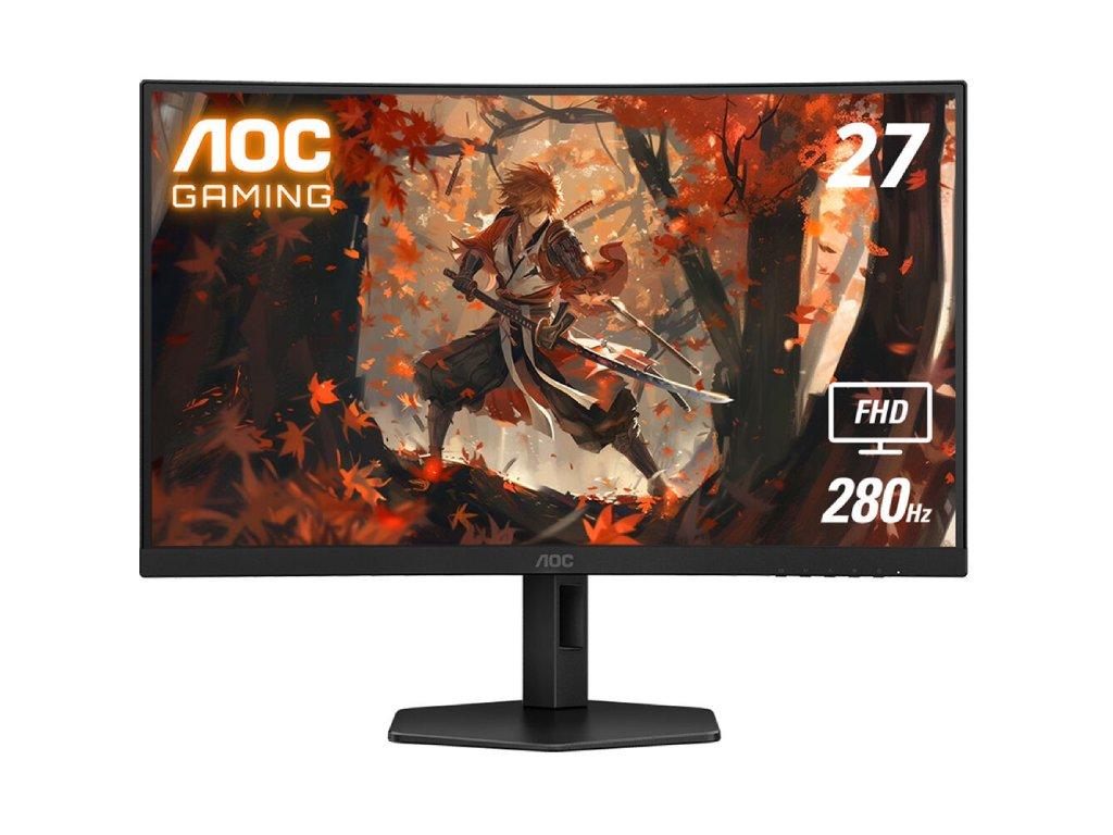 AOC Gaming Curved LED Monitor C27G4ZXE, 27", FHD 1920x1080, 280Hz, 0.3 ms, 4000:1, DP/HDMI*2, HDR 10