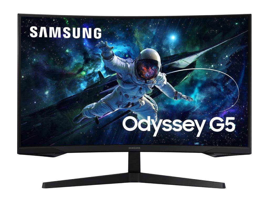 SAMSUNG Odyssey G55C 32" QHD 2560x1440 Gaming Curved Monitor, 165Hz, 1 ms, 2500:1, 300 cd/m2,DP/HDMI