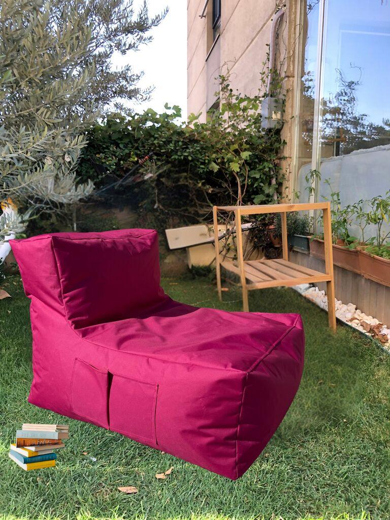 Atelier del Sofa Lazy bag Sedir, 75x70x95 cm, roza