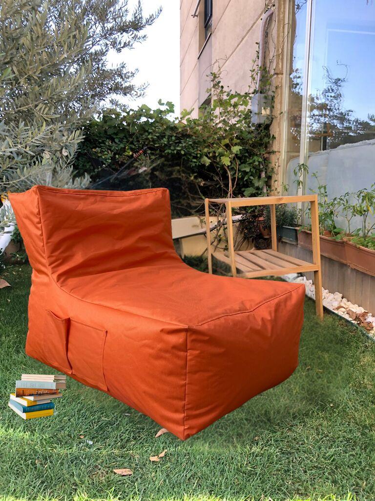 Atelier del Sofa Lazy bag Sedir, 75x70x95 cm, Narandžasta