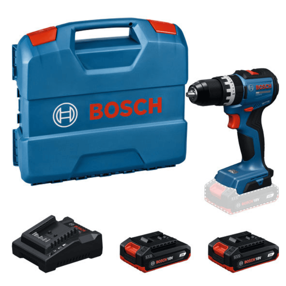 Bosch Akumulatorska vibrirajuća bušilica/odvijač GSB18V-52, 2x GBA 18V 2.0Ah + GAL 18V-20 + L kofer, 06019S0123