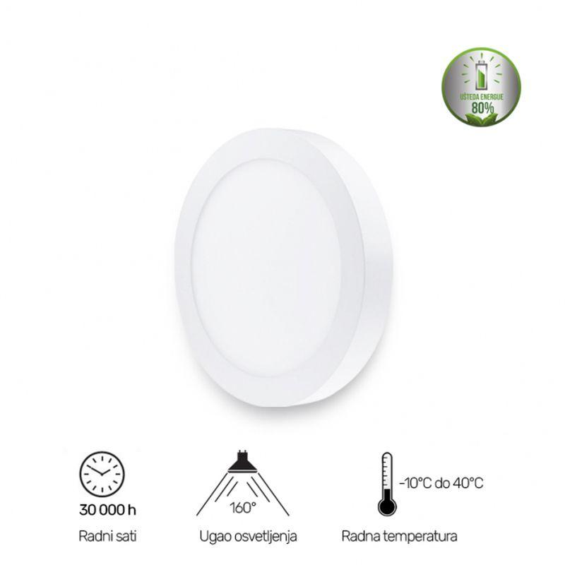 LED PANEL N/Z C5 18W 6500K (okrugli)