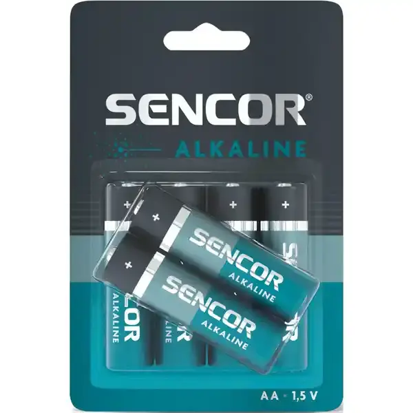 Sencor baterije, LR06 AA, 4+2BP, alkalne, 6 komada