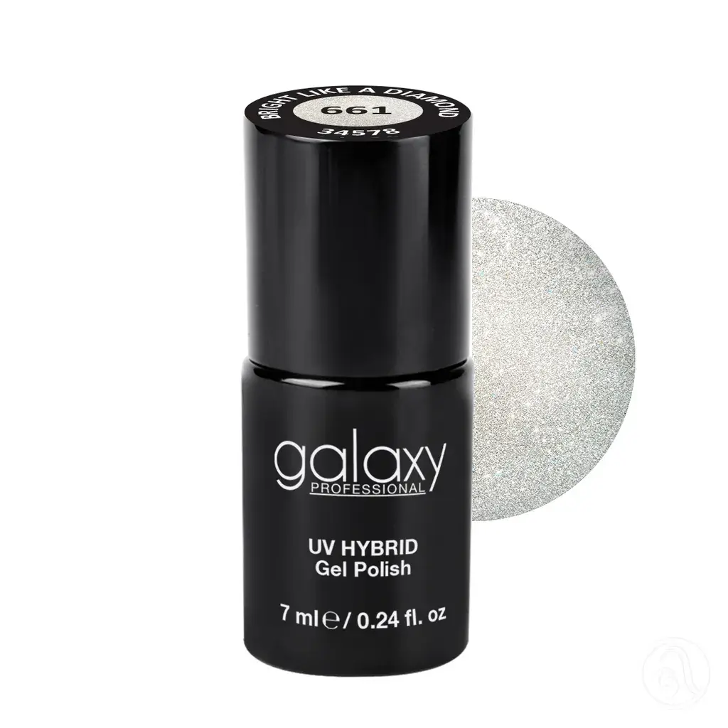 Galaxy Professional Trajni lak za nokte Uv/Led, Bright Like A Diamond S661 - Cat Eye, 7 ml
