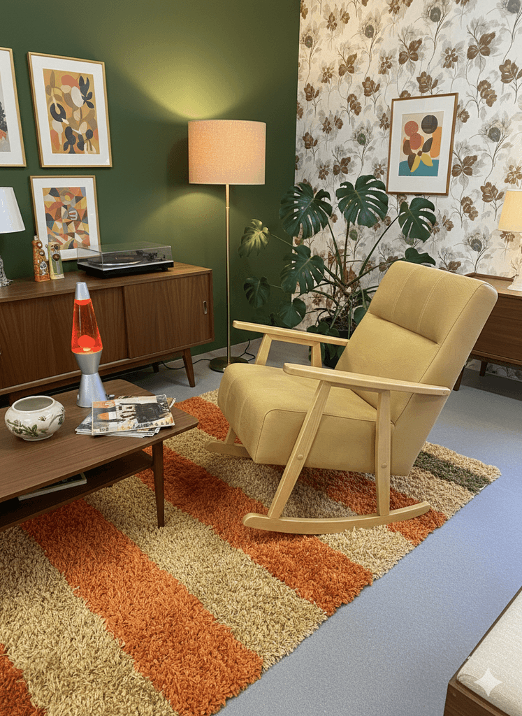 Fotelja za ljuljanje Zim lux bari 105, Žuta