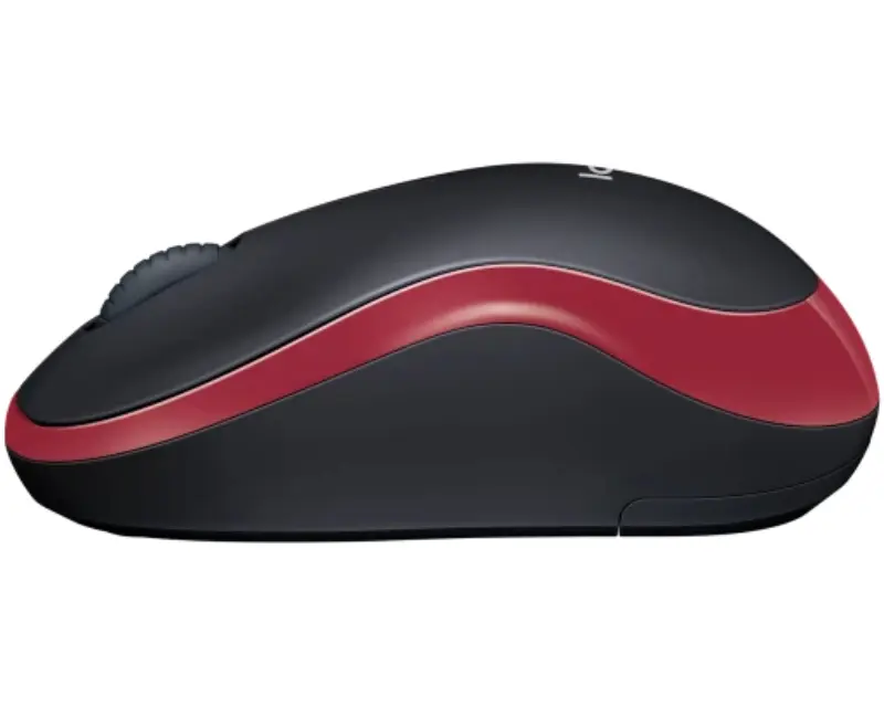 Logitech Kompjuterski miš M185, Wireless, Crveno-crni