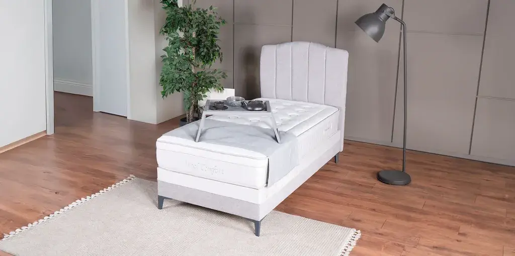 Kilim Mobilya  Wool Comfort Krevet Set 90*190, Sivi