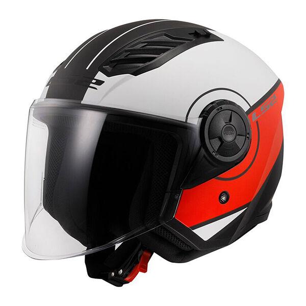 LS2 Kaciga OF616 Airflow II Cover matt, Crveno-bijela