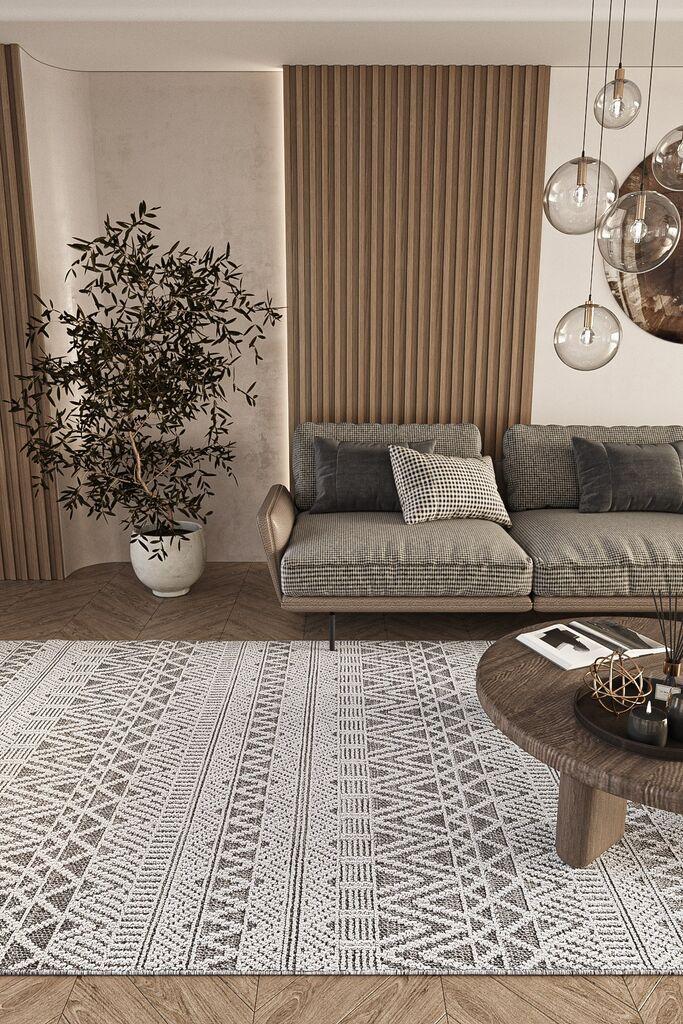 Conceptum Hypnose Carpet Elite 14, 200x290 cm, sivo-bijeli