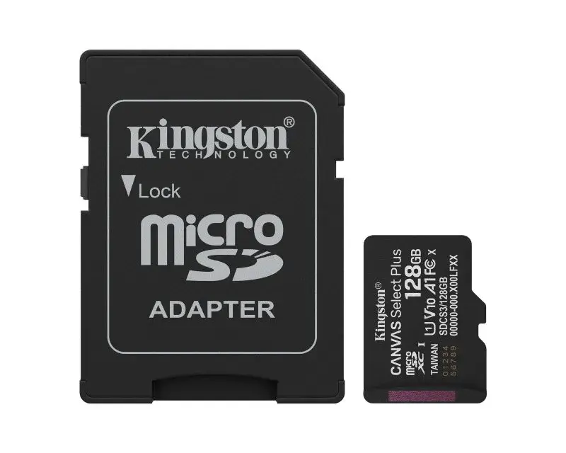 Kingston memorijska kartica U1, V10, SDXC, 128GB, Canvas Select Plus, G3 150R, SDCS3/128GB, adapter
