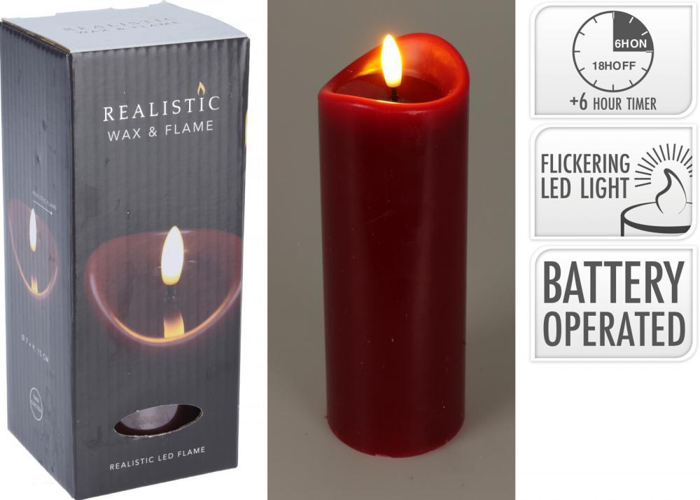 Svijeća Na Baterije 70X150Mm Tamno Crvena Ax5432660