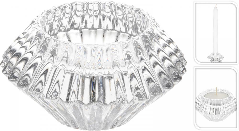 Svijećnjak Za Jednu Svijeću, Prozirni 7X4 Ash513030