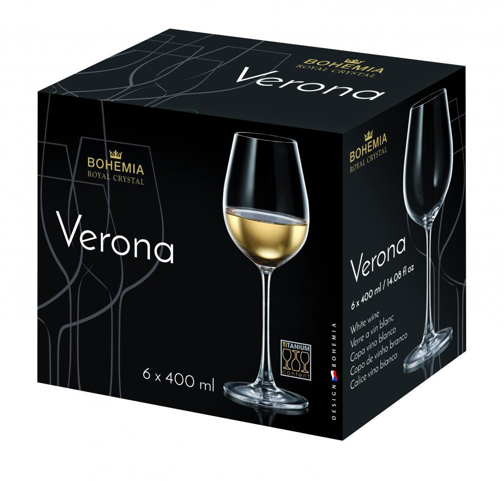 Čaše Za Bijelo Vino Verona 400Ml Box/6 Kom