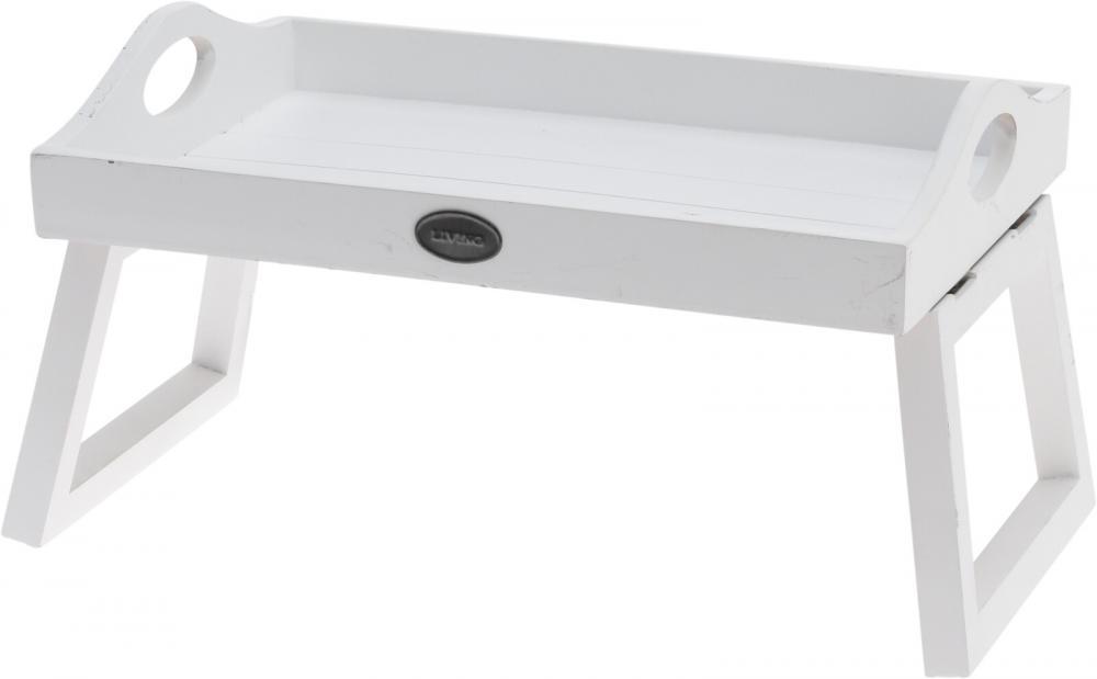 Poslužaonik Sklopivi Drveni-Bijeli Hz1930530