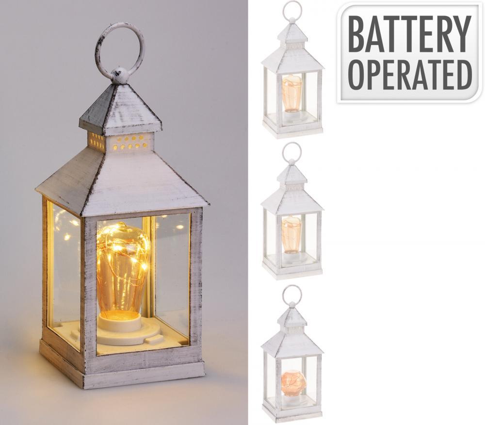 Fenjer Sa Sijalicom, Bijeli 23Cm Anx000030