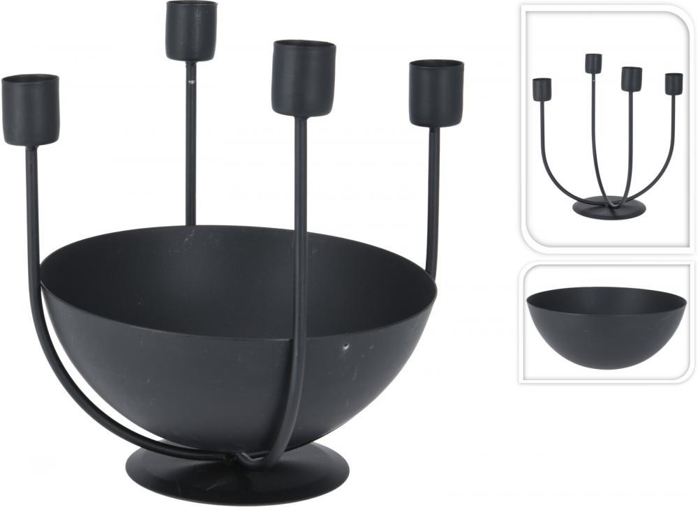 Svijećnjak Za Četiri Svijeće +Metalna Posuda Acc697200