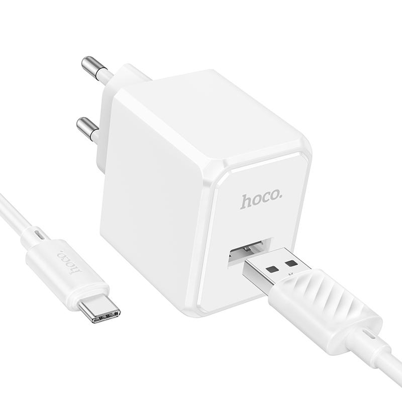 HOCO CS11A Ocean Punjač sa kablom za uređaje sa Tip- C portom, Bijeli