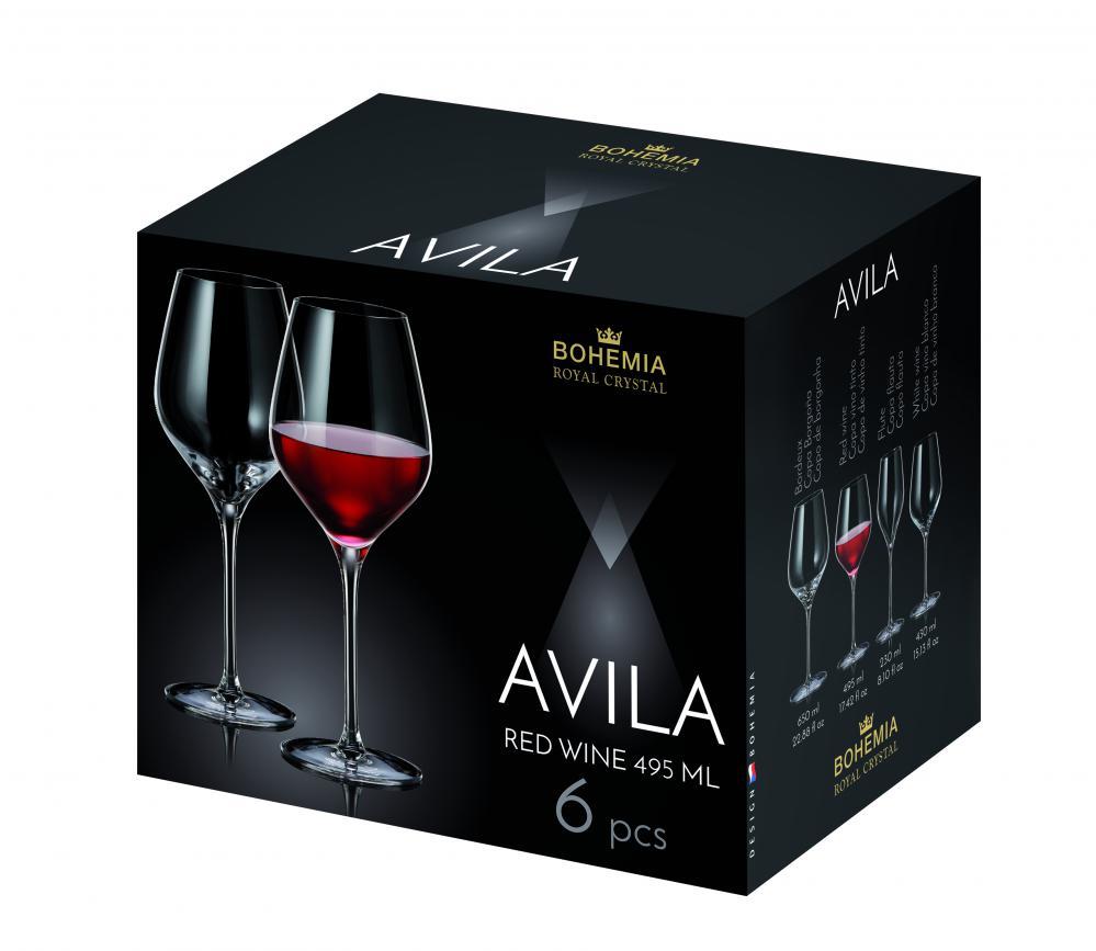Čaše Za Crveno Vino Avila 495Ml Box/6 Kom