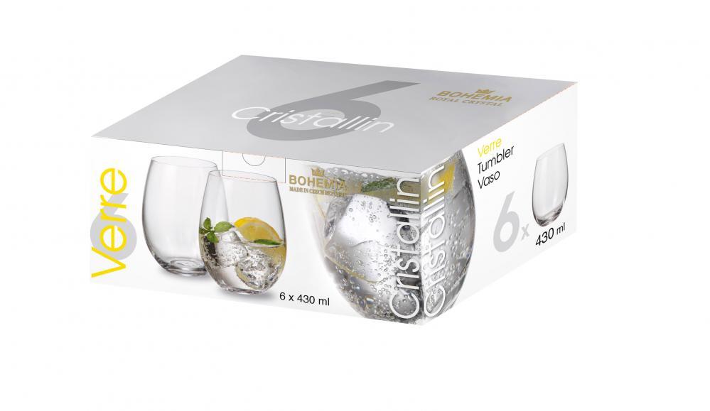 Čaše Za Kratka Pića Cristallin 430Ml,Box/6 Kom