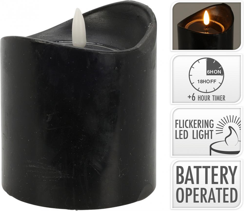 Svijeća Na Baterije 90X100Mm Crna Ax5432480