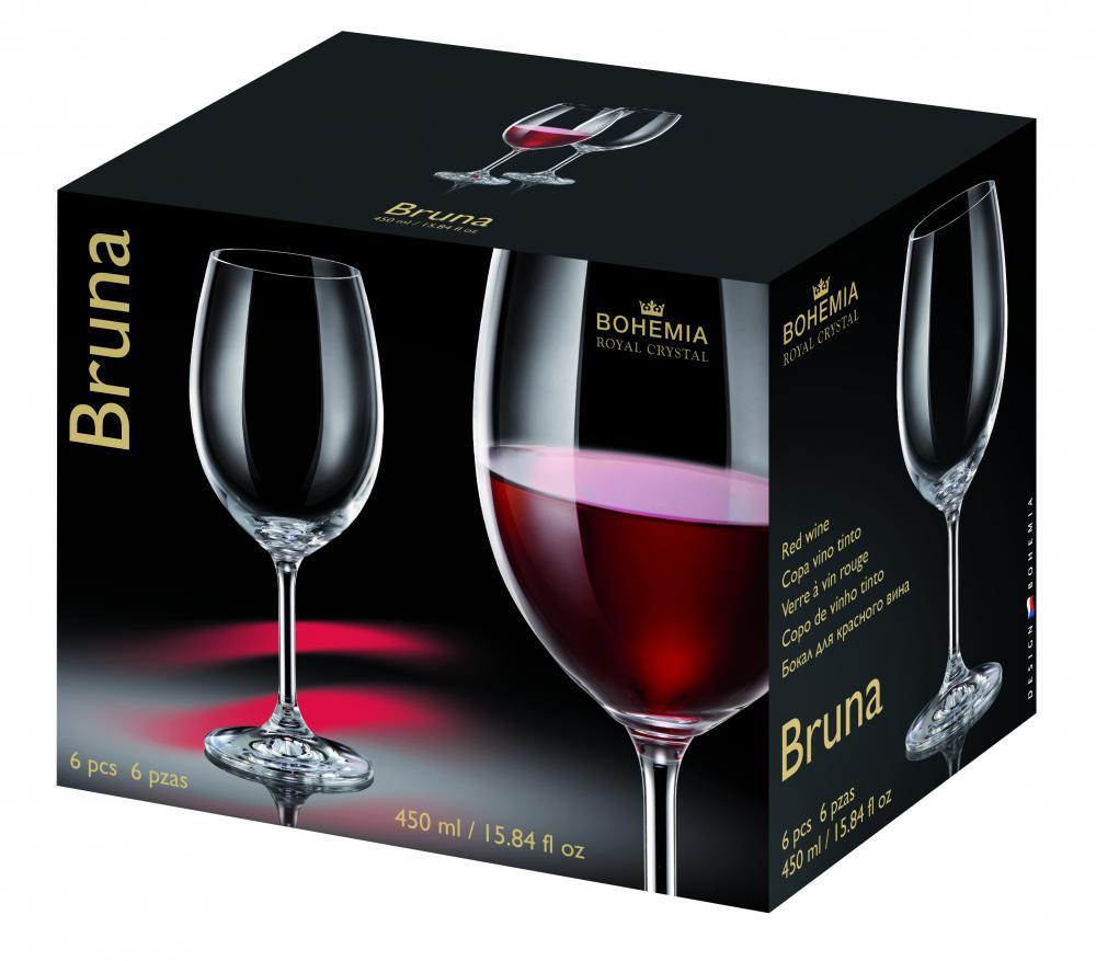 Čaše Za Crveno Vino Bruna 450 Ml Box/6Kom