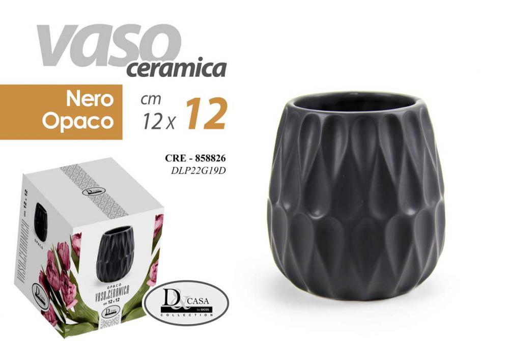 Vazna Crna Mat 12*12Cm Dlp22G19D