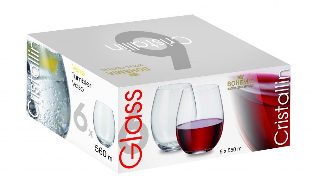 Čaše Za Vodu/Sok Cristallin 560Ml, Box/6 Kom