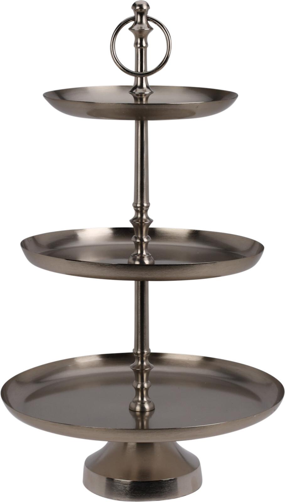 Posluzavnik Na Tri Nivoa 30X50Cm Srebrni A67101540