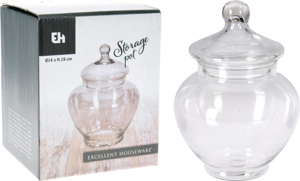 Činija Staklena Sa Poklopcem 14Xh19Cm Ye1000780