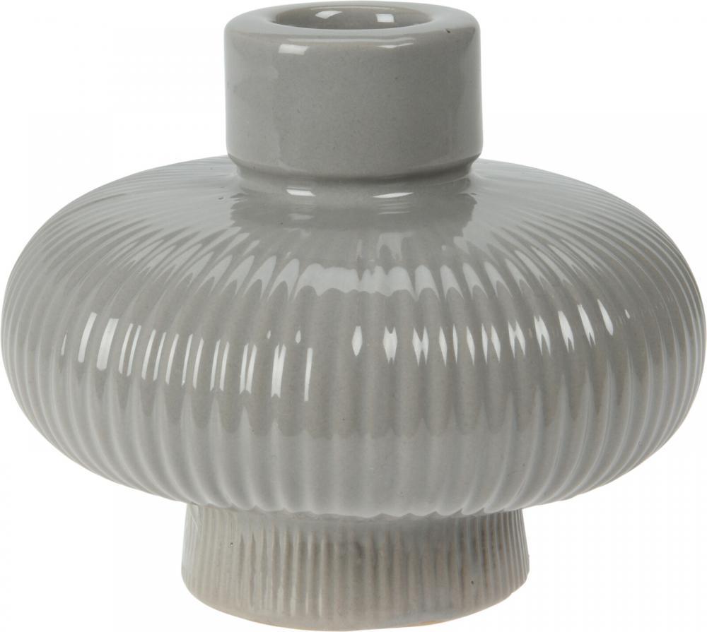 Svijećnjak Za Jednu Svijeću 12X10Cm Sivi Apf482390