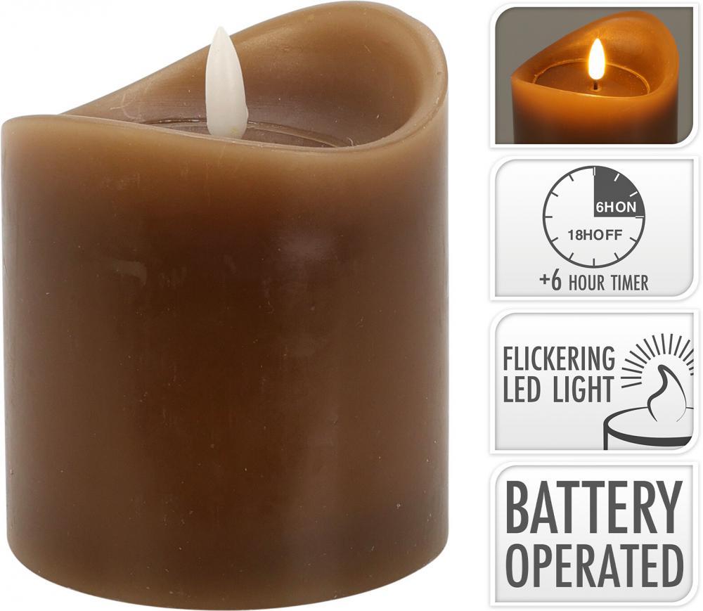 Svijeća Na Baterije 90X100Mm Braon Ax5433680