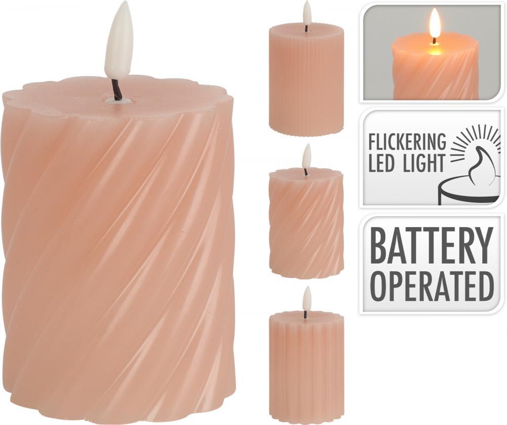 Svijeća Na Baterije 7X9Cm Roza Ax5437300