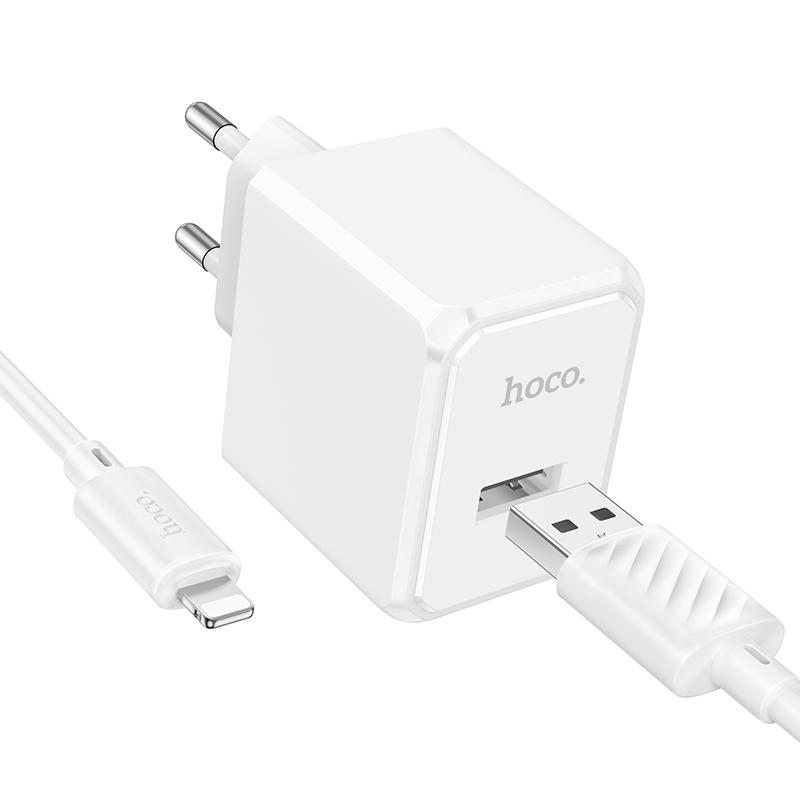 HOCO CS11A Ocean Punjač sa kablom za iPhone uređaje, Bijeli