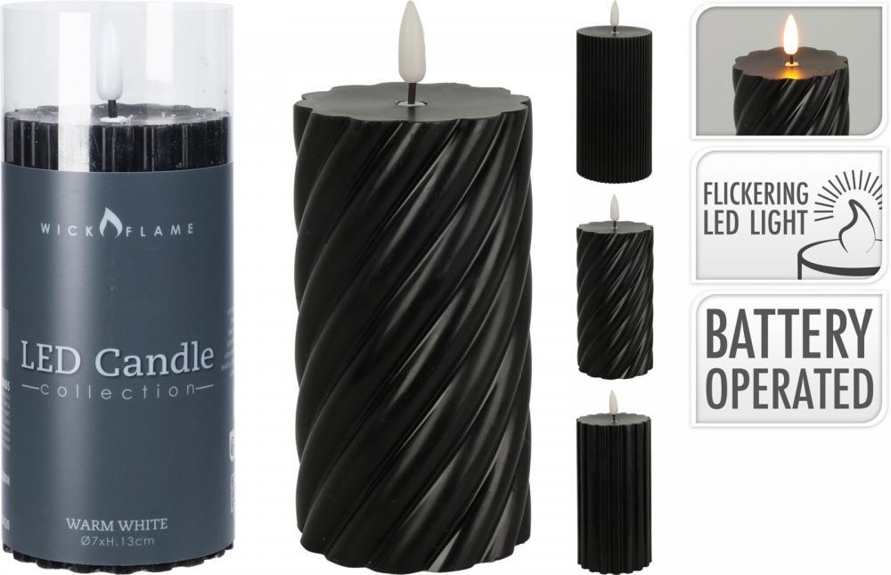 Svijeća Na Baterije 7X13Cm Crna Ax5437420