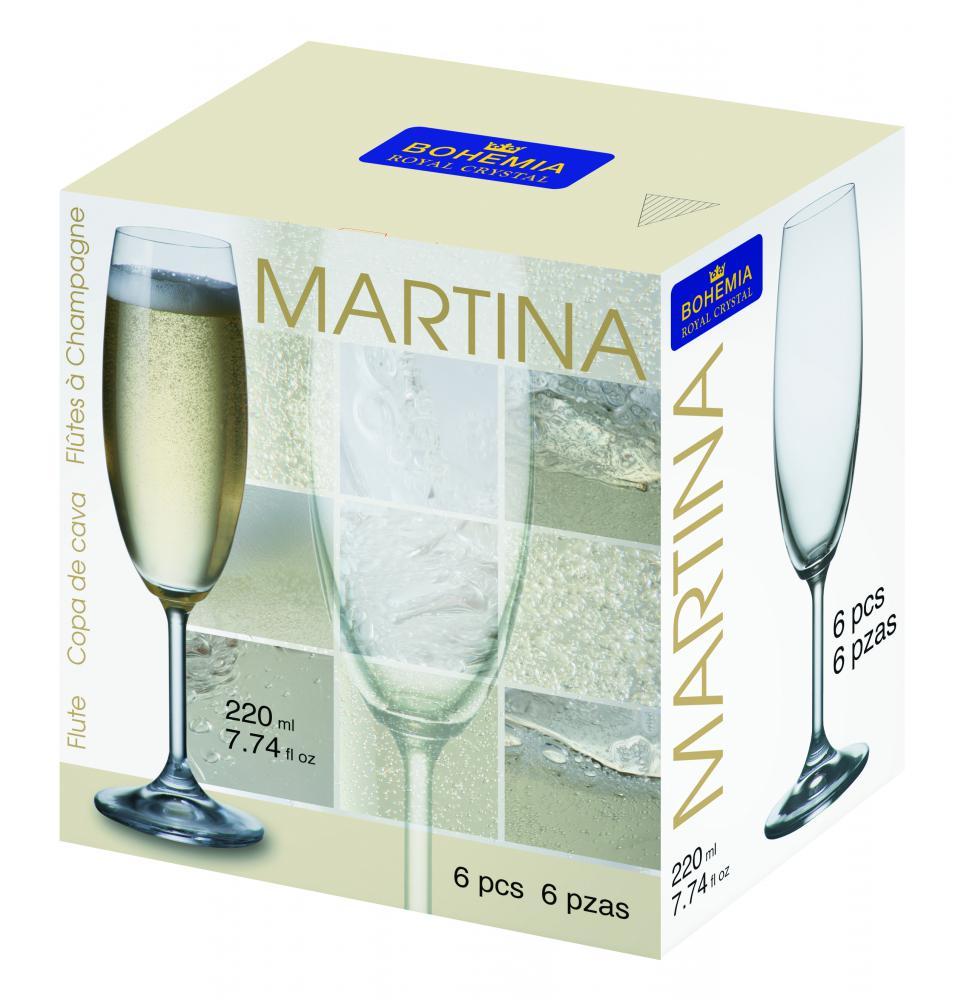 Čaše Za Šampanjac Martina 220Ml Box/6 Kom