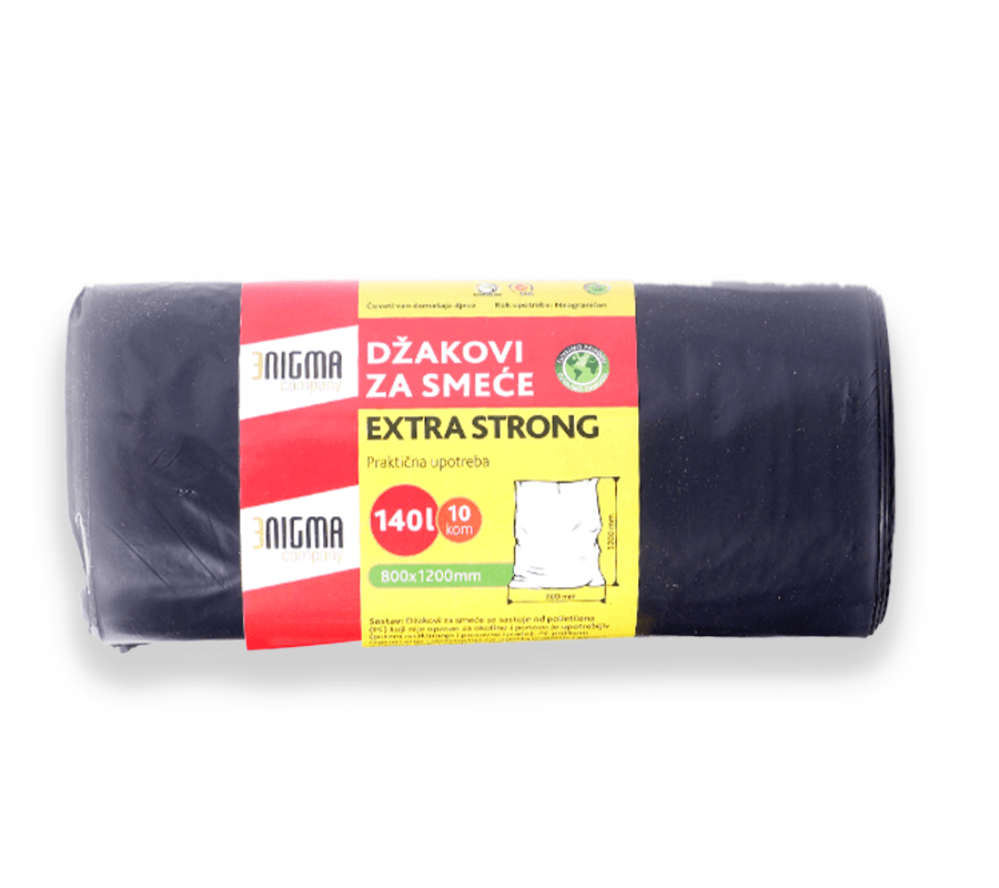 Enigma Džak sa smeće 140 l 460X600 10/1 Strong, Crna