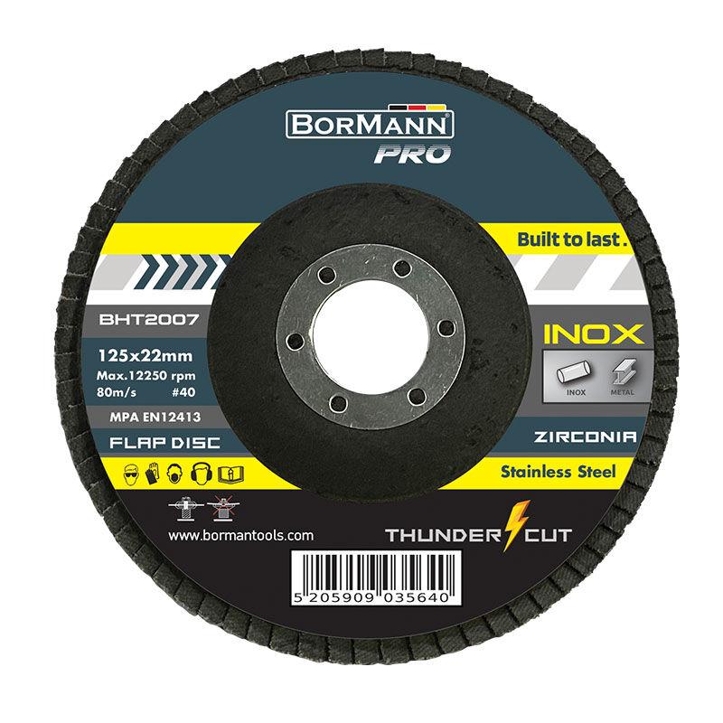Bormann Brusni lamelni disk za Inox 125x22 gr40 BHT2007