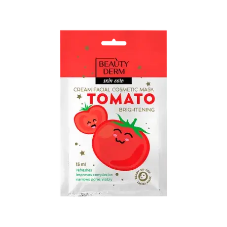Beauty Derm Face Mask Tomato Brightening 15Ml