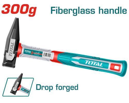 TOTAL Bravarski čekić, 300g, fiberglas