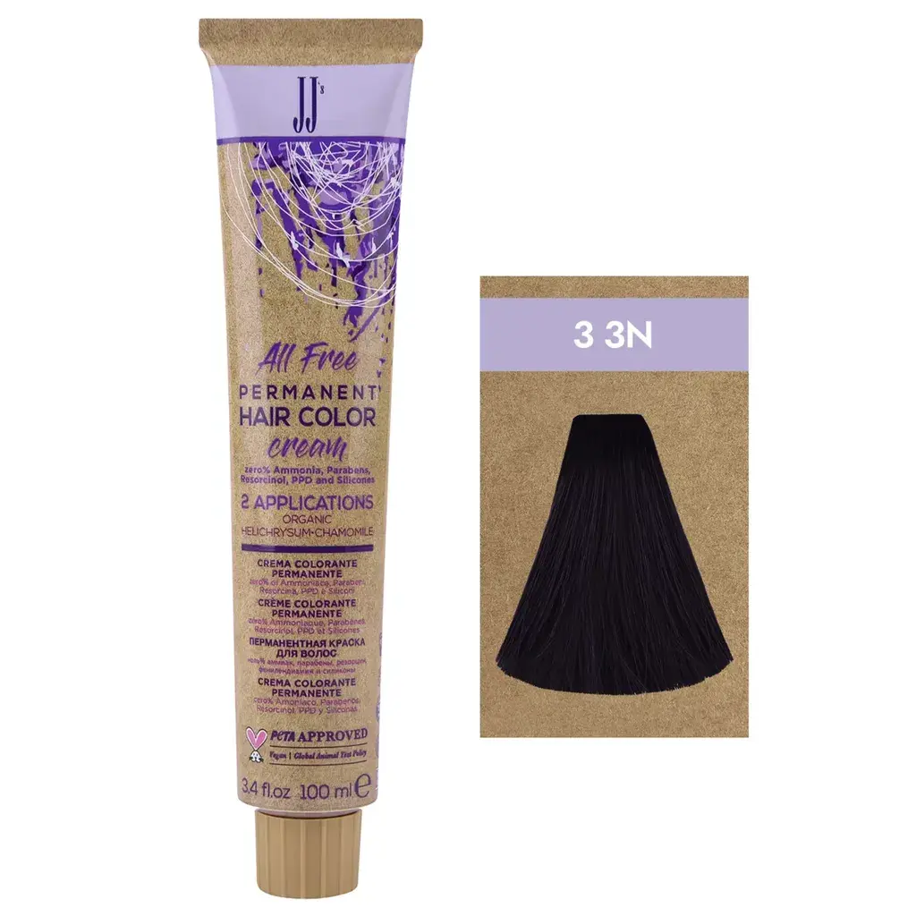 JJ's Farba za kosu All Free3-3N Tamnobraon, 100ml