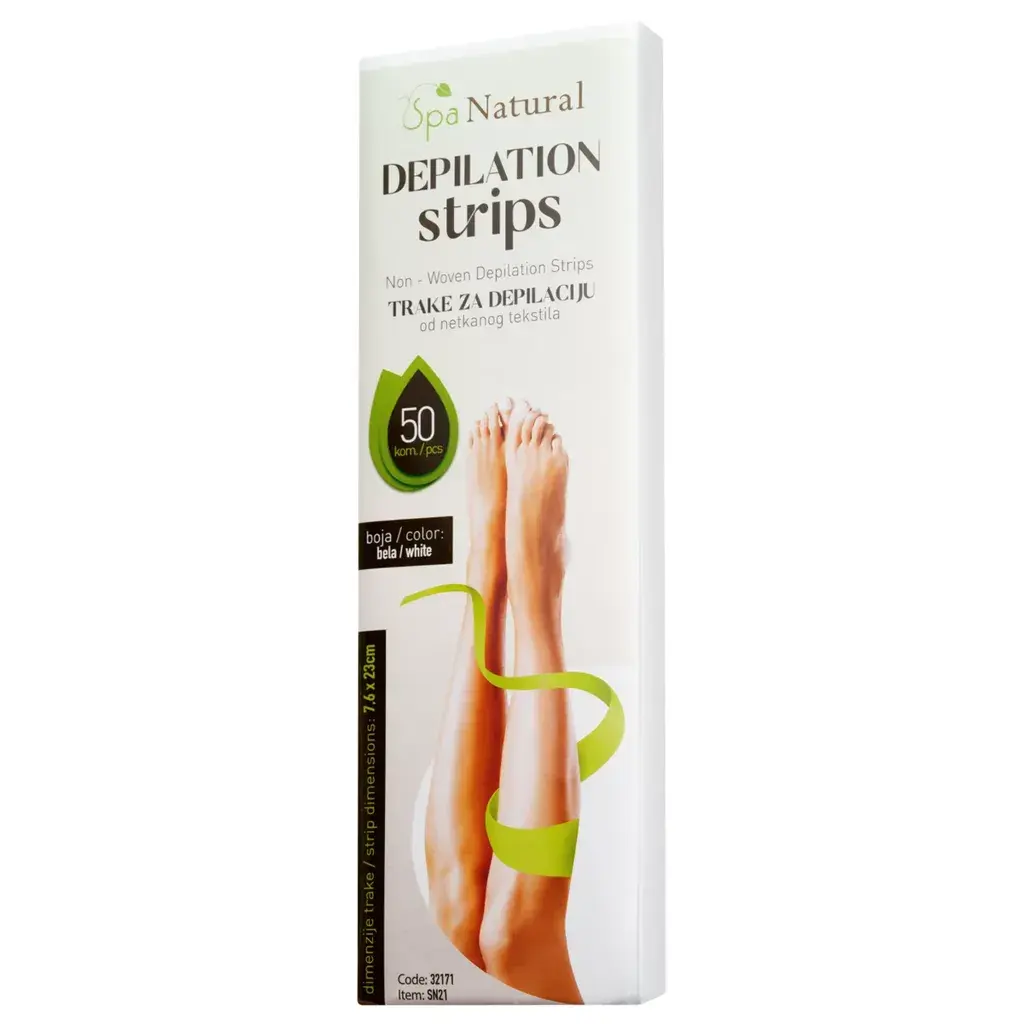Spa natural Trake za depilaciju SN21, 50 komada, Bele