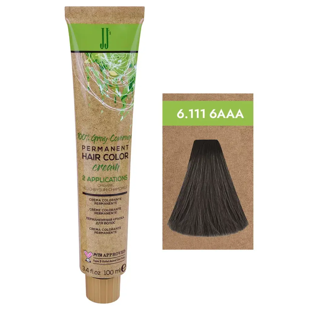 JJ's Farba za kosu Gray Coverage 6.111-6AAA Ekstra intenzvna pepeljasta tamnoplava, 100ml