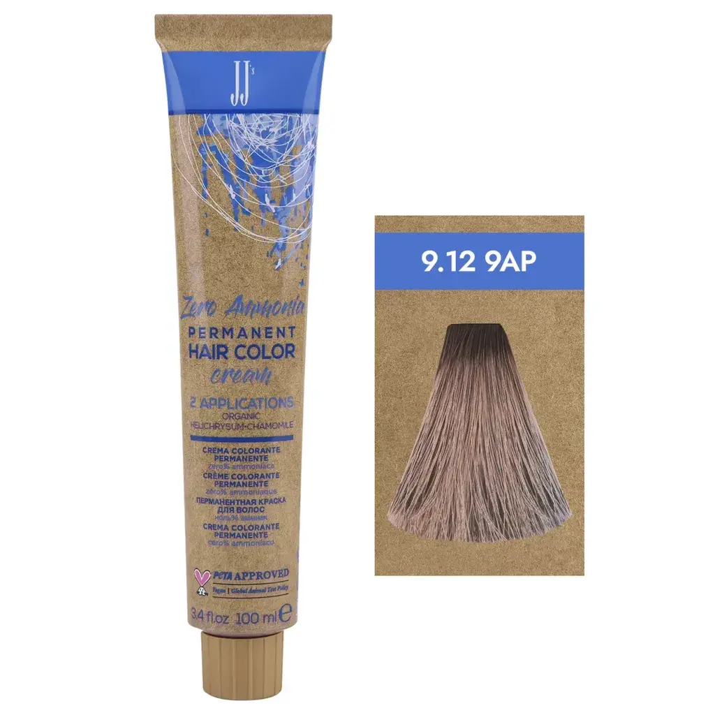 JJ's Farba za kosu Zero Ammonia Pepeljasta biserna veoma svetloplava 9.12-9AP, 100ml