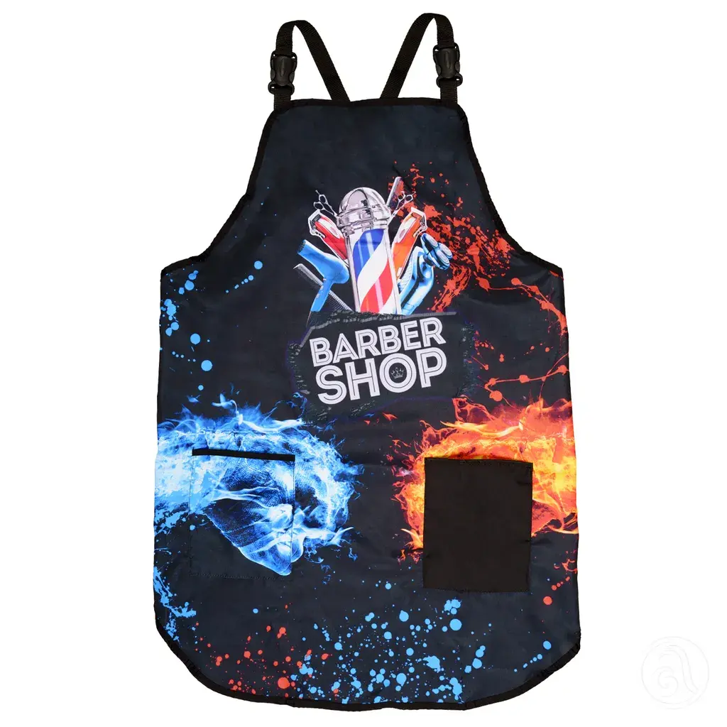 Beauty design Kecelja K77 Barber Shop, 61x78cm, Crna