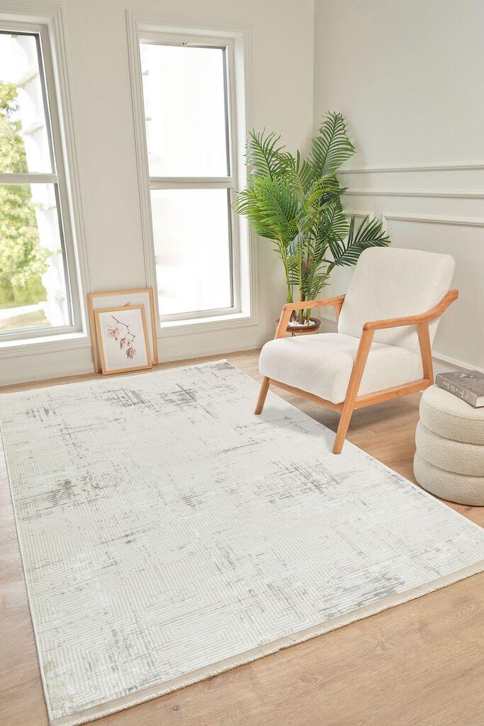 Conceptum Hypnose tepih Kadifem Kd010, 100x200 cm, bijela