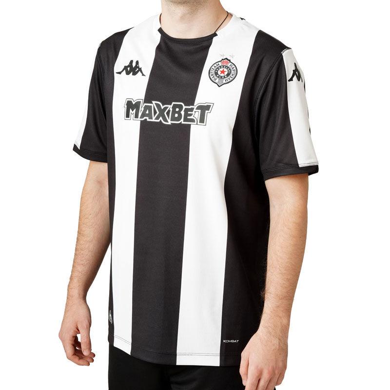 Muški dres Kappa Kombat 2026 Home Partizan, crno-bijeli