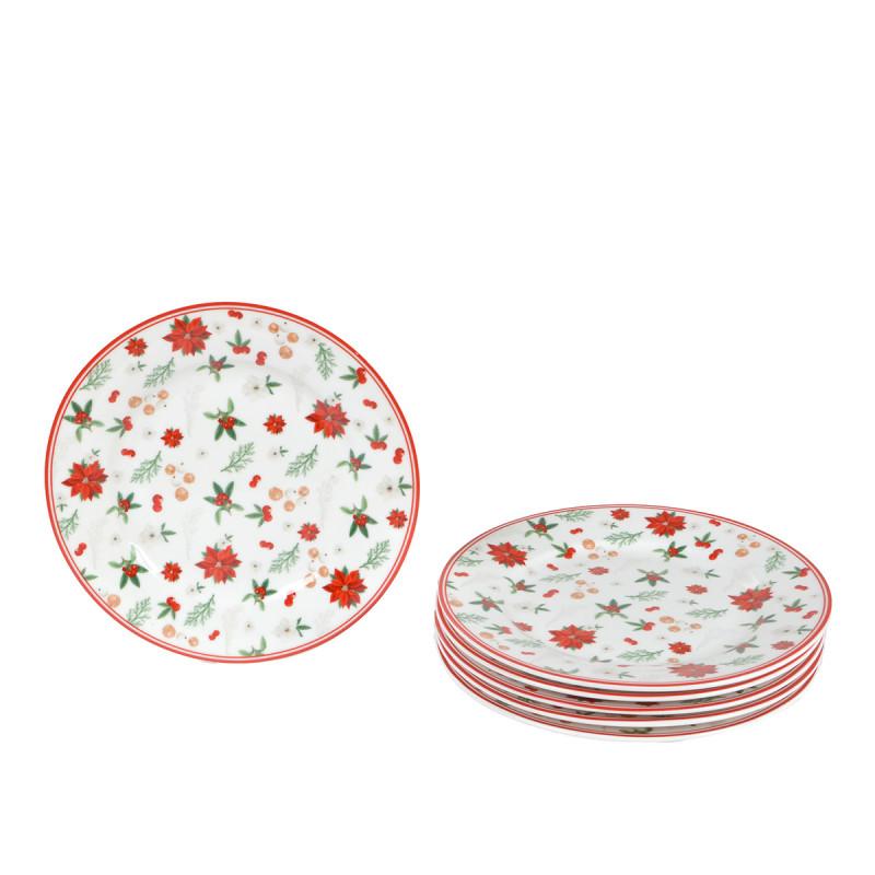 Sigma Porcelan Set Za Kolace 15Cm 6/1 Jh-C15 Flow, Crvena