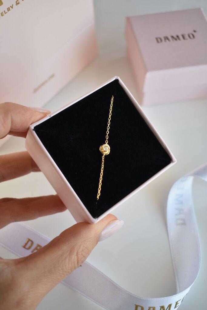 Dameo Narukvica Rose Sparkle - srebro 925 sa pozlatom i cirkon